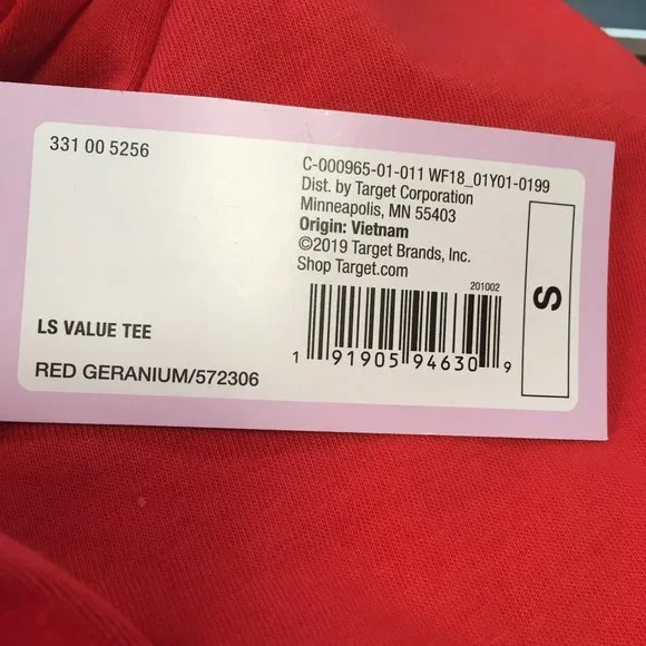 Women's Wild Fable Red Long Sleeve Crew Neck Cropped T Shirt NWT Choose Size - Picture 6 of 6